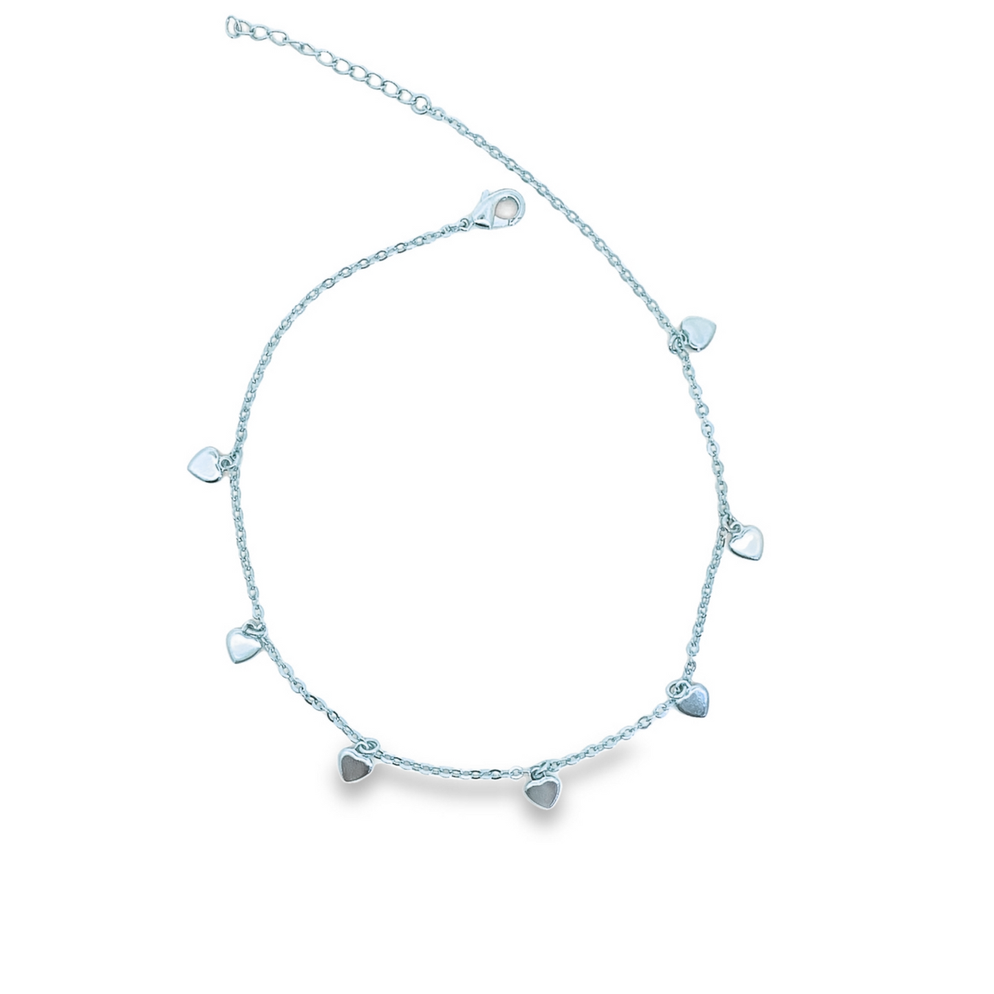 18K Gold Filled Heart Dangle Anklet | Gold Heart Anklet (E220)-1
