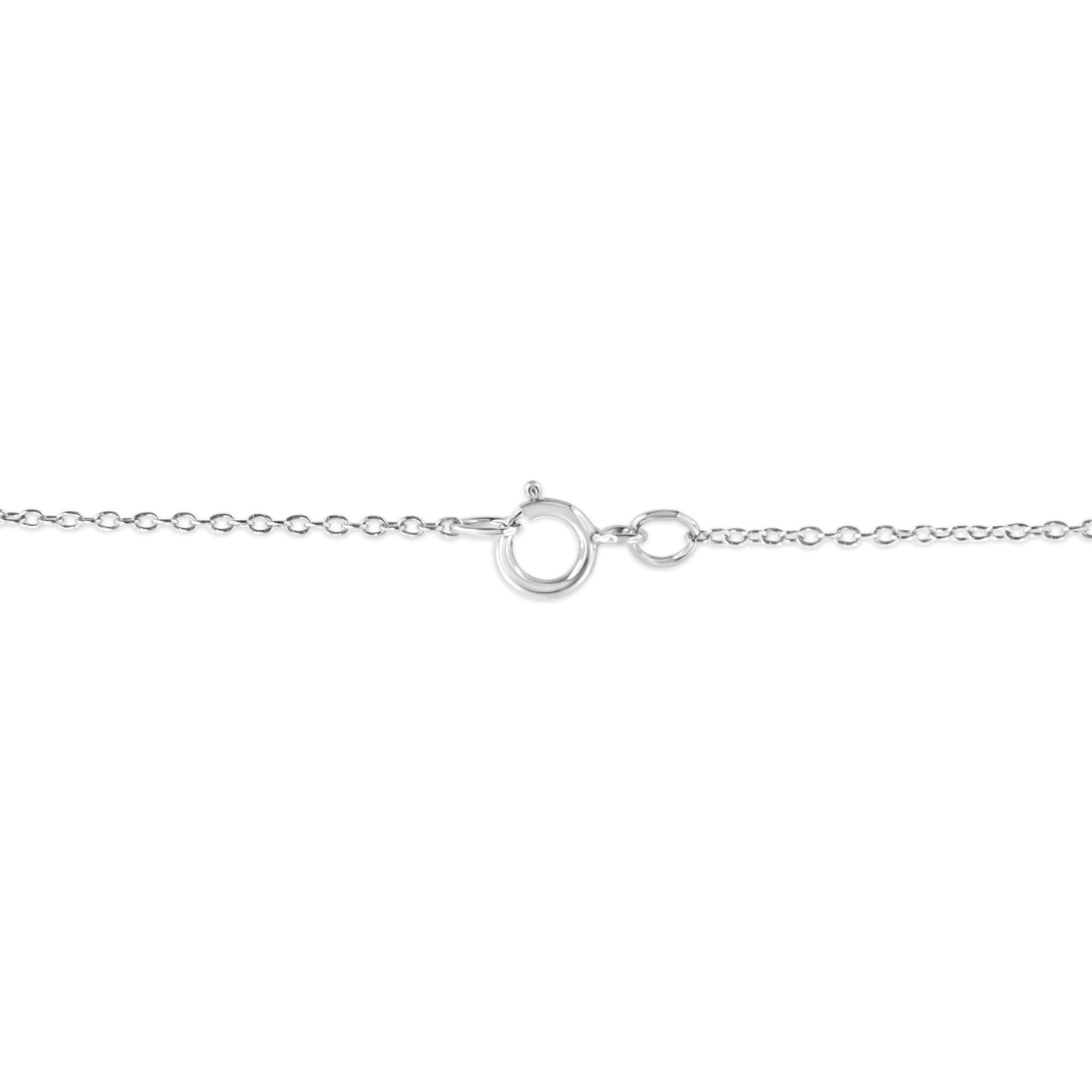 .925 Sterling Silver Pave-Set Diamond Accent Angel Wing 18" Double Heart Pendant Necklace (I-J Color, I1-I2 Clarity)-3
