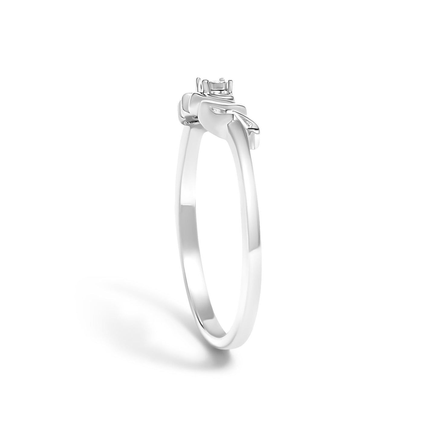 .925 Sterling Silver Diamond Accent "MOM" Ring (J-K Color, I2-I3 Clarity)-3