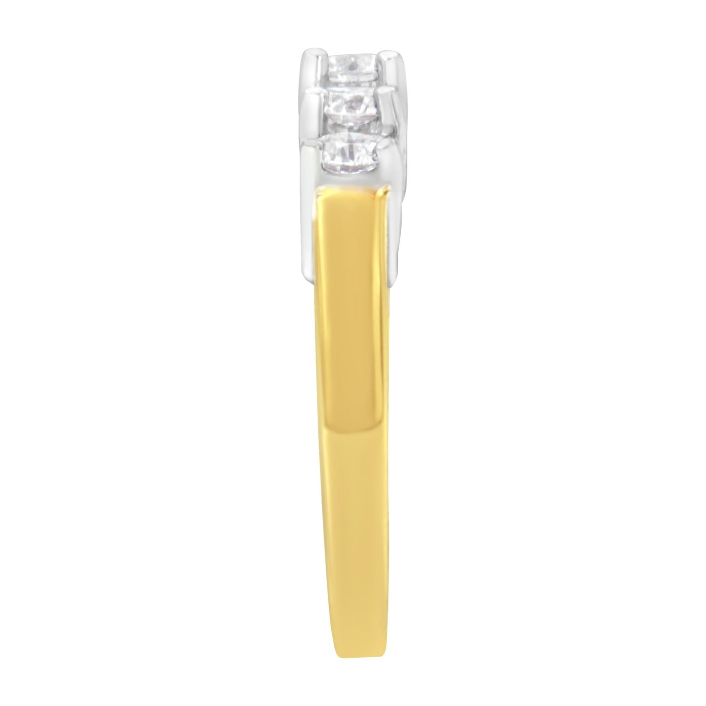 14KT Two Toned Gold 5 Stone Diamond Ring (1 cttw, H-I Color, SI1-SI2 Clarity)-4