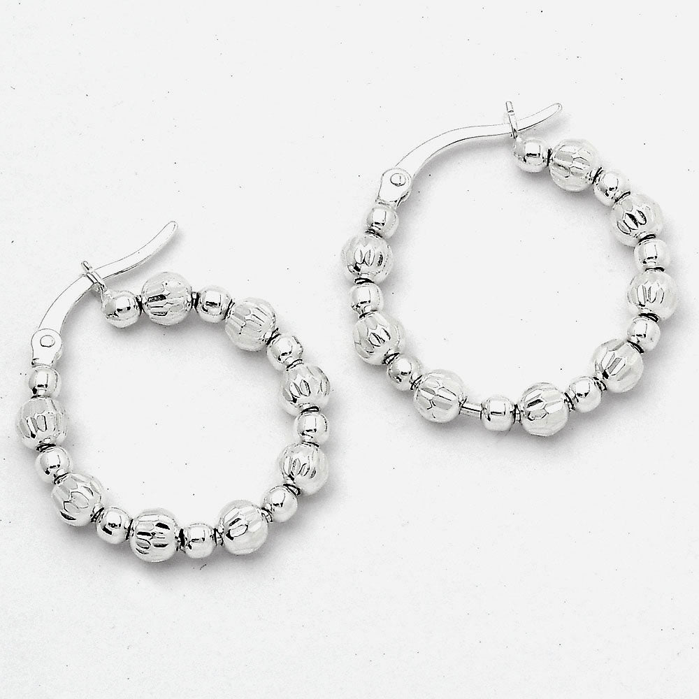 Beaded Hoop Earrings DGE1031-1