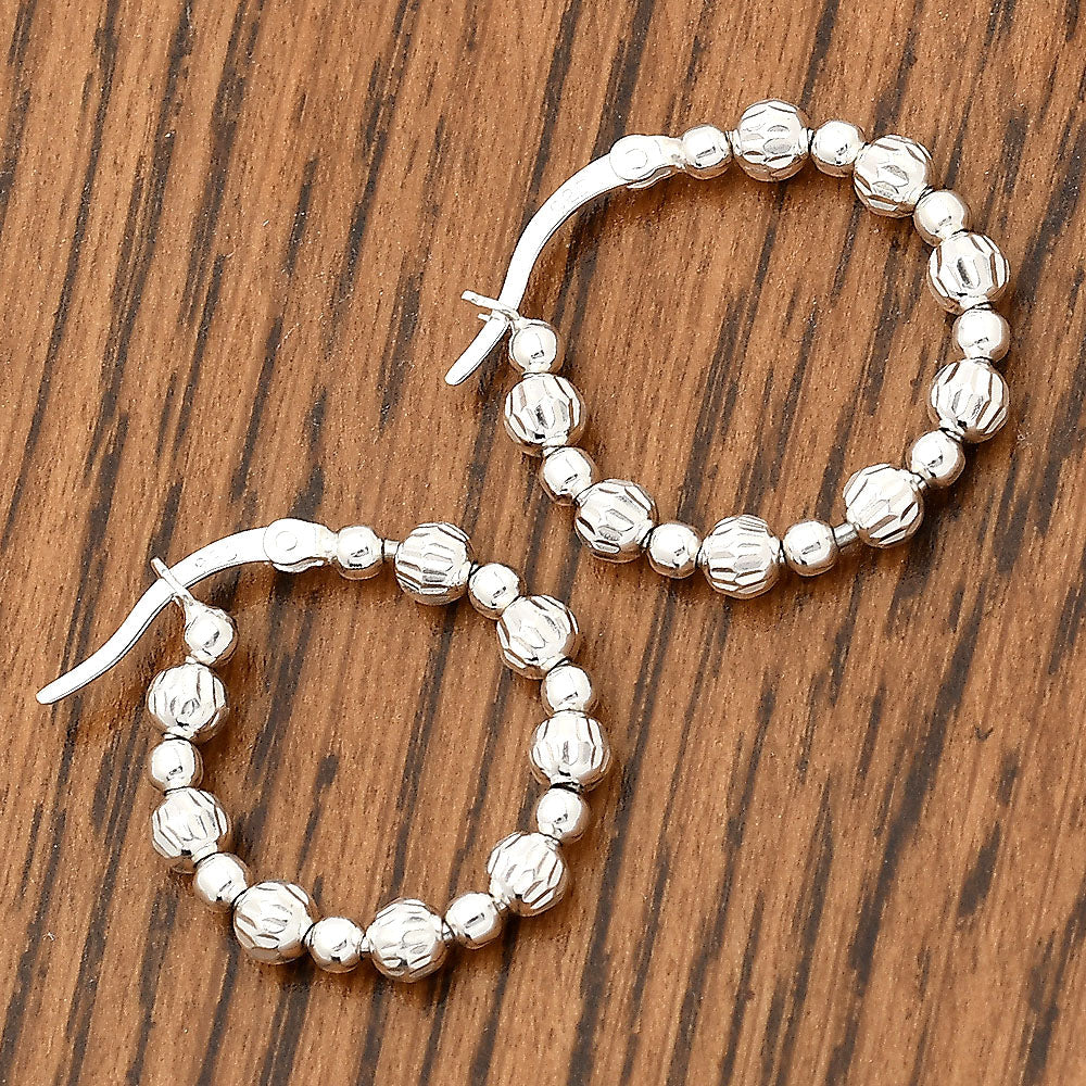 Beaded Hoop Earrings DGE1031-2