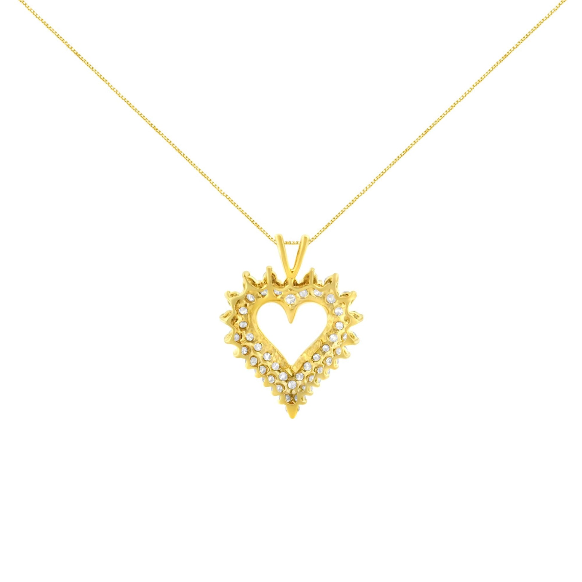 .925 Sterling Silver 3.00 Cttw Round Cut Diamond Cluster Heart 18" Pendant Necklace (K-L Color, I1-I2 Clarity)-3