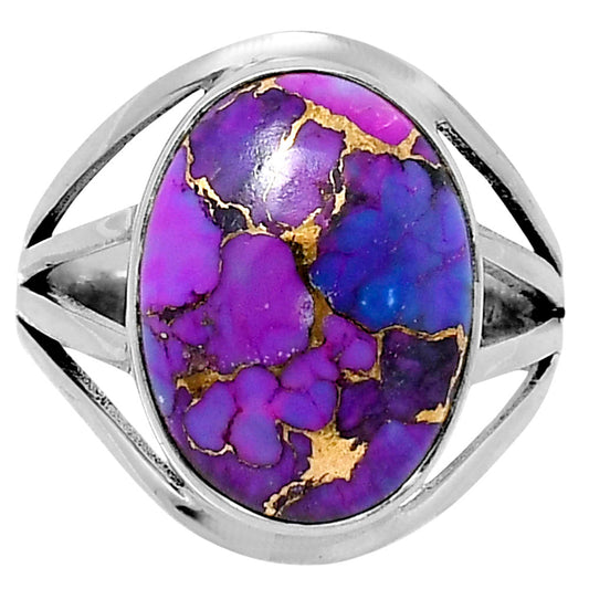 Premium Copper Purple Turquoise Ring size-10 R-1219 31-ER12199-0