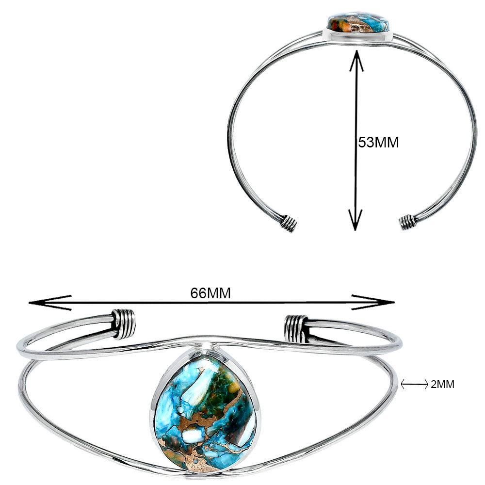 Premium Quality Spiny Oyster Turquoise Cuff Bangle Bracelet B-1013 32-EB10340-2