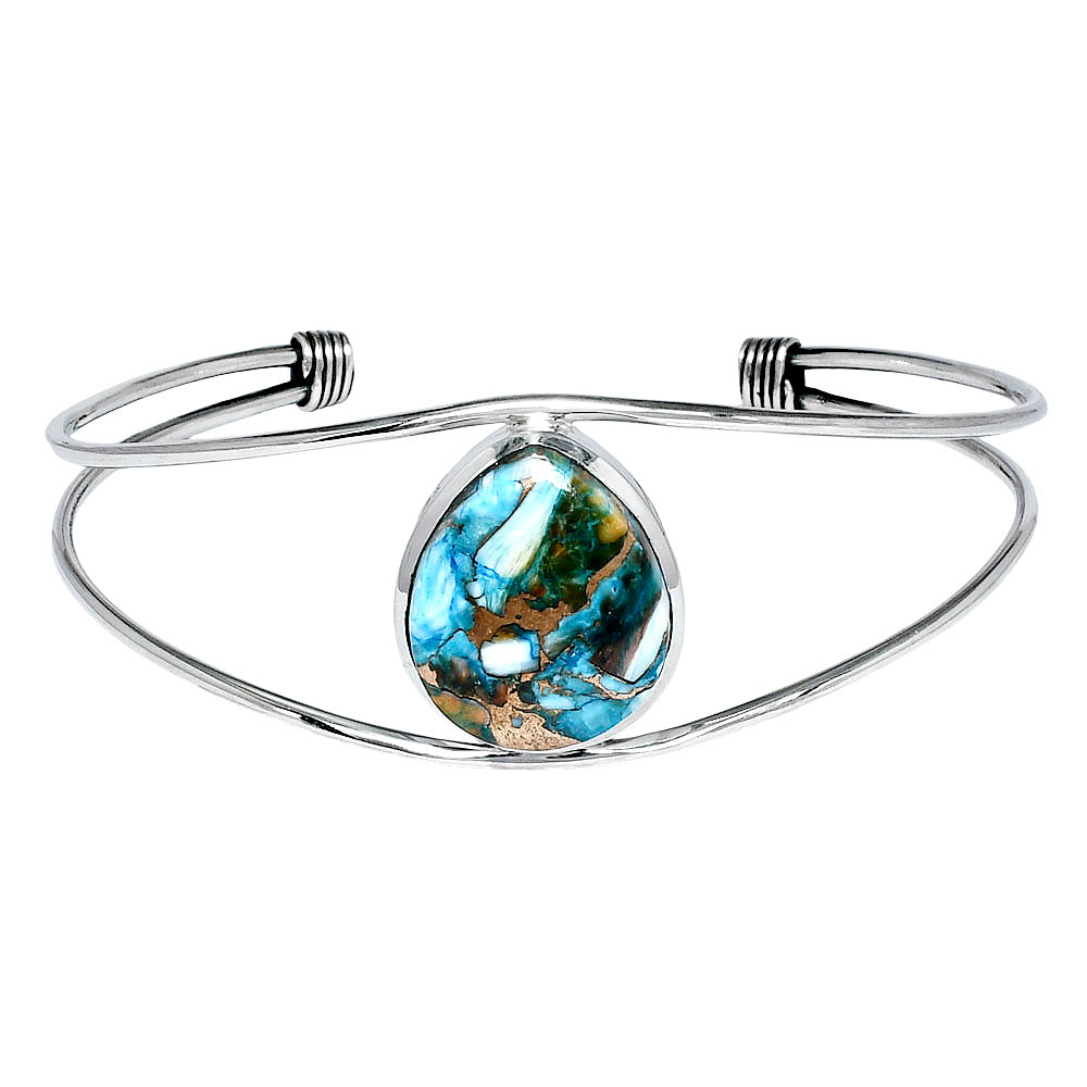Premium Quality Spiny Oyster Turquoise Cuff Bangle Bracelet B-1013 32-EB10340-1