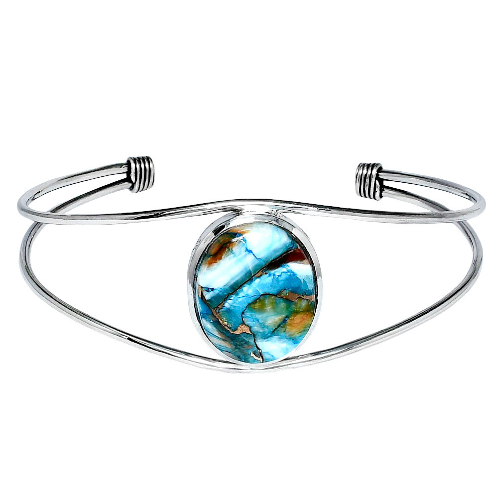 Premium Quality Spiny Oyster Turquoise Cuff Bangle Bracelet B-1013 32-EB10347-1