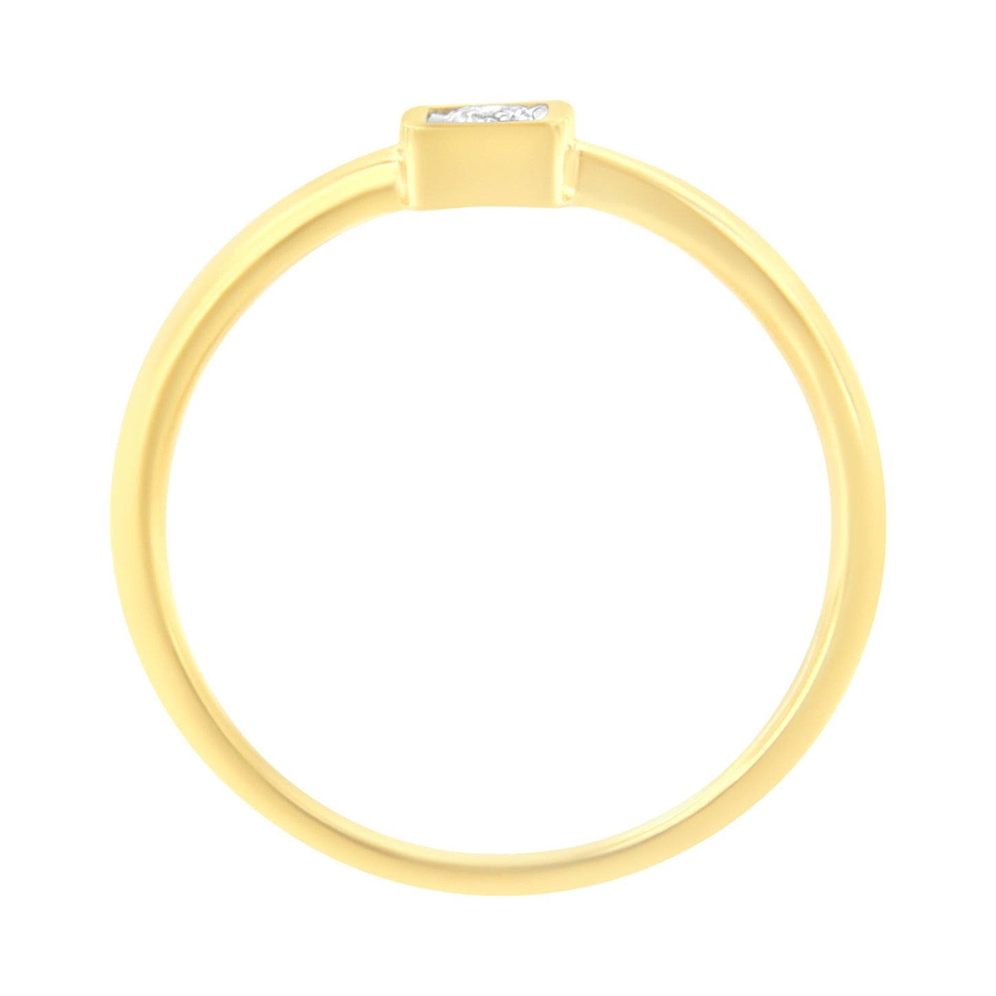 14K Yellow Gold Plated .925 Sterling Silver 1/20 cttw Miracle Set Diamond Promise Ring (J-K Color, I1-I2 Clarity)-3
