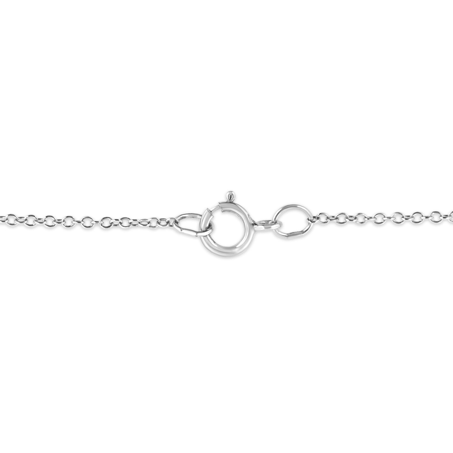 .925 Sterling Silver Prong-Set Diamond Accent Heart Emblemed 18" Pendant Necklace (I-J Color, I1-I2 Clarity)-3