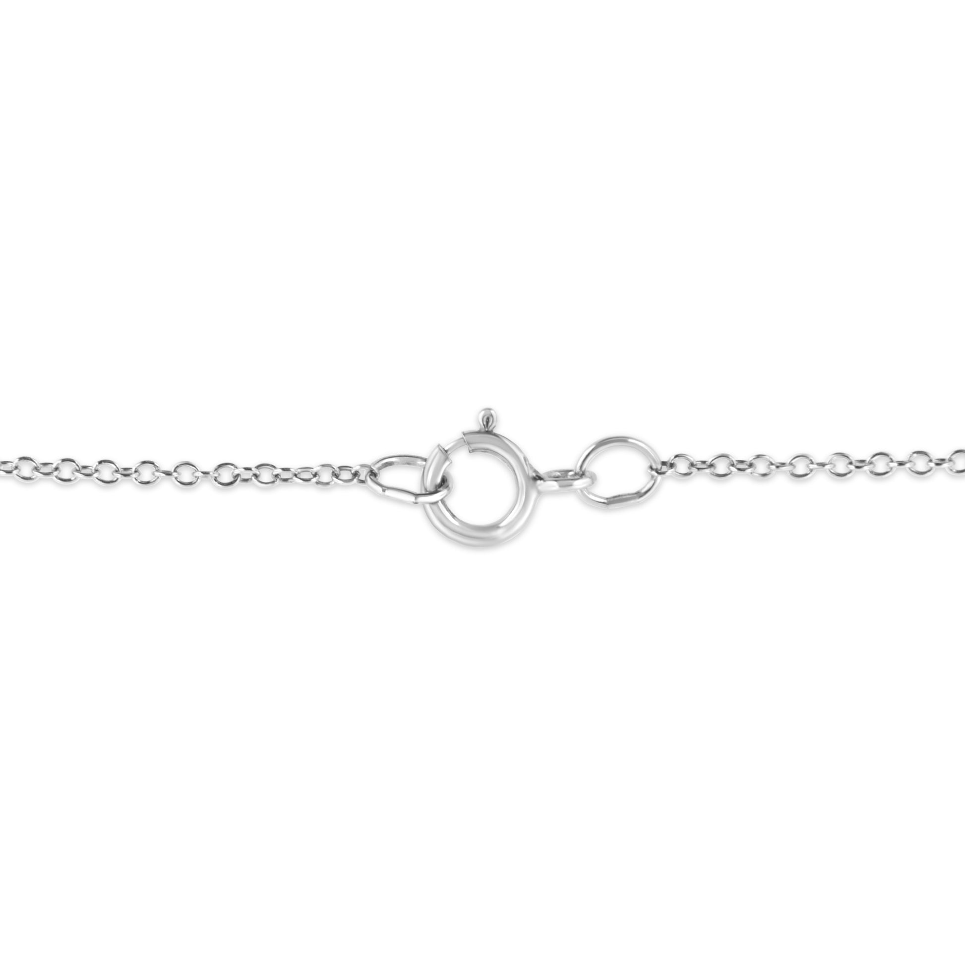 .925 Sterling Silver Prong-Set Diamond Accent Cross 18" Pendant Necklace (I-J Color, I1-I2 Clarity)-3