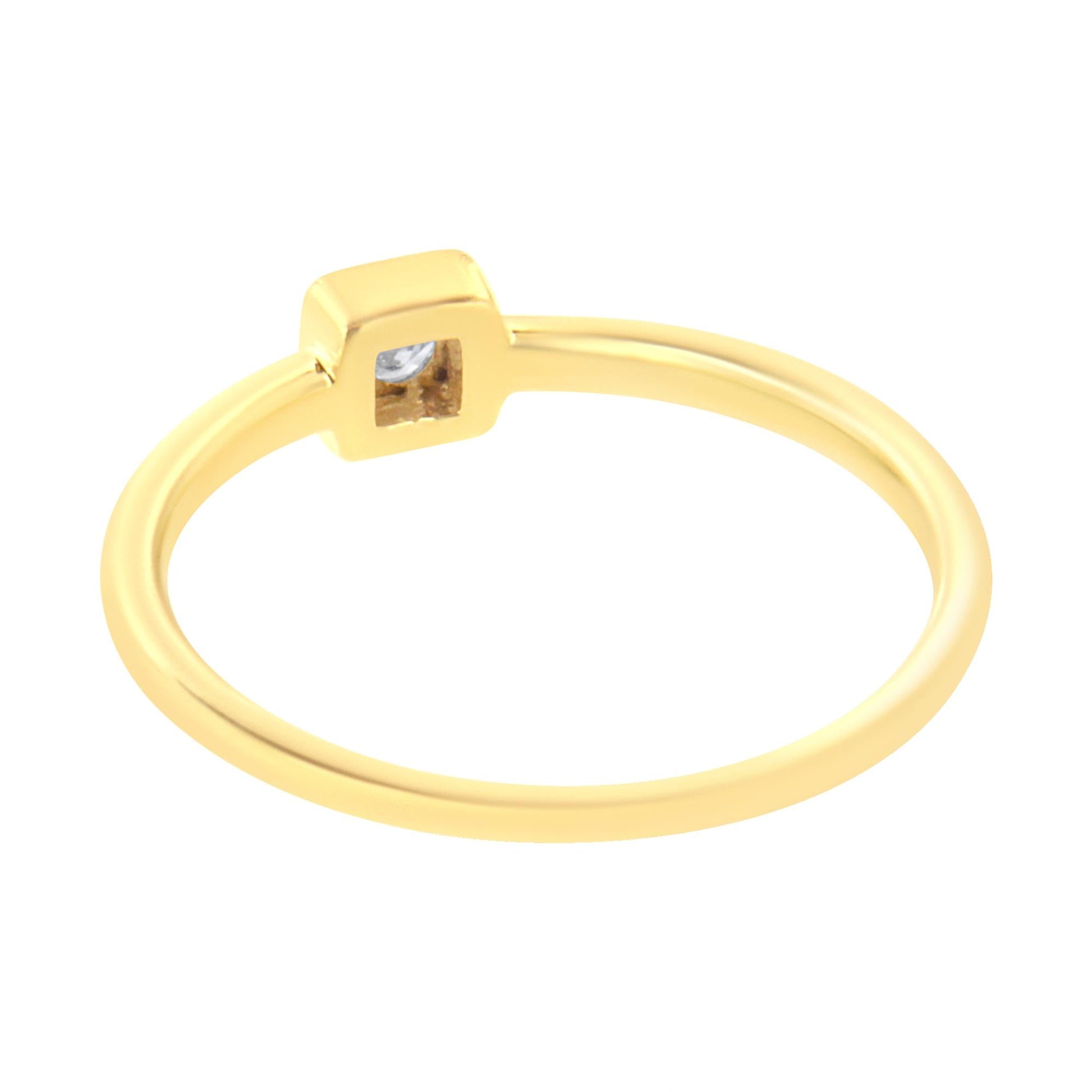 14K Yellow Gold Plated .925 Sterling Silver 1/20 cttw Miracle Set Diamond Promise Ring (J-K Color, I1-I2 Clarity)-4
