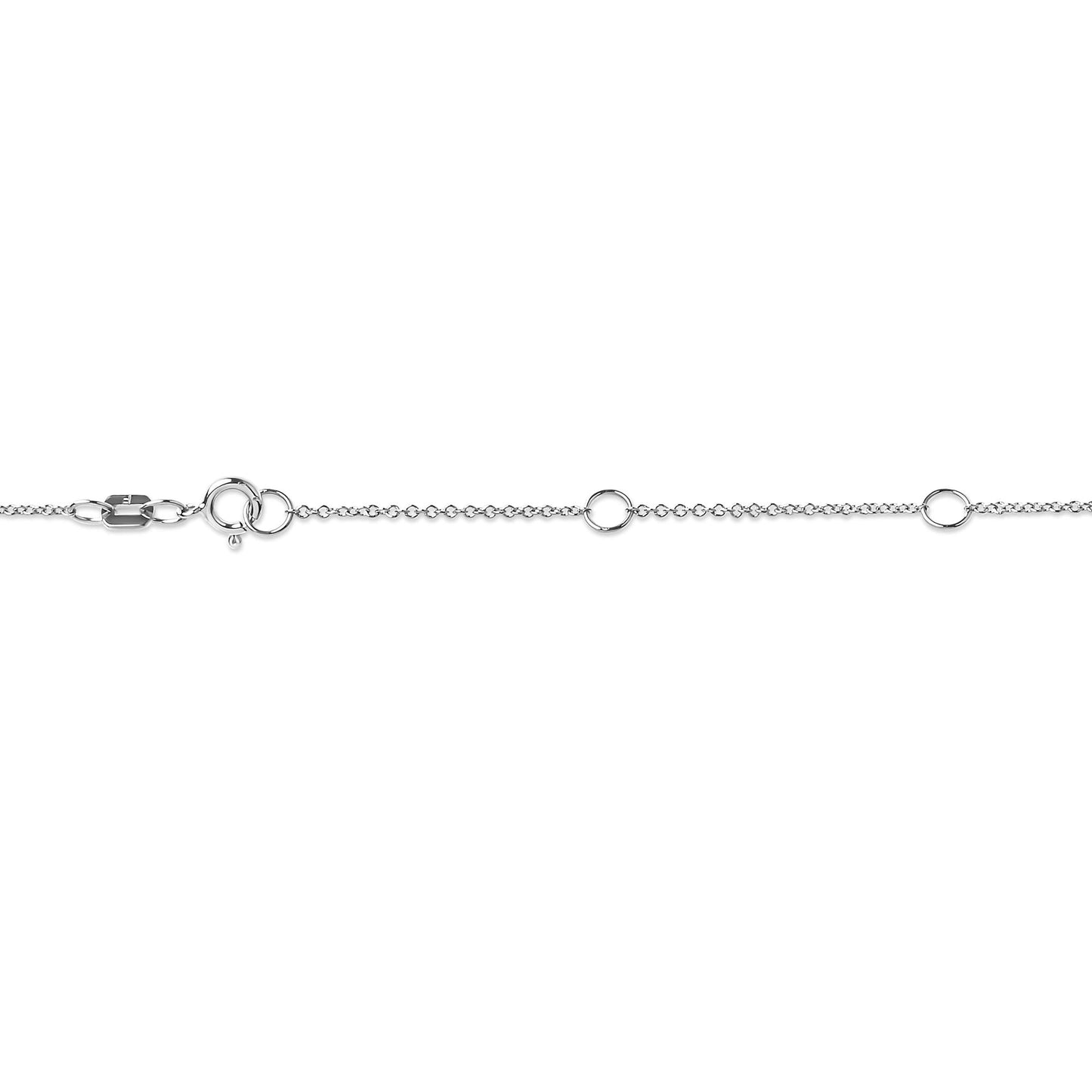 10K White Gold 3/10 Carat Round Brilliant-Cut Diamond Modern Bezel-Set Solitaire 16"-18" Pendant Necklace (H-I Color, SI2-I1 Clarity)-4