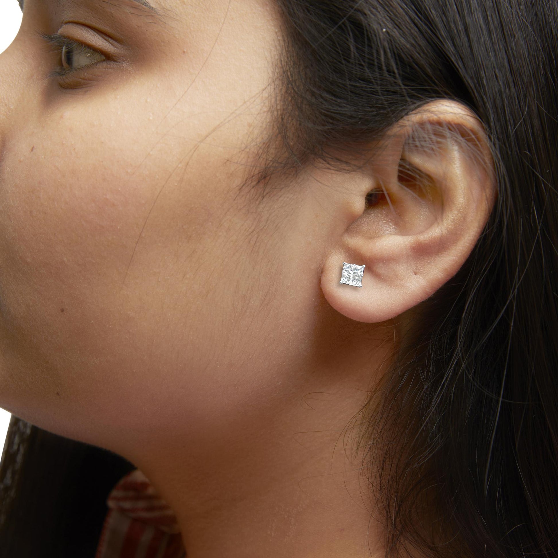 10K White Gold Diamond Stud Earrings (3/4 cttw, H-I Color, SI2-I1 Clarity)-4