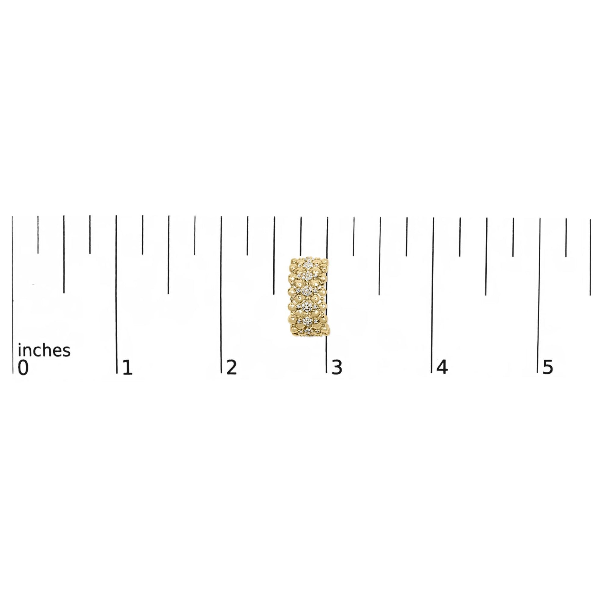14K Yellow Gold Plated .925 Sterling Silver 3/8 Cttw Diamond and Ball Bead J Hoop Earrings (H-I Color, I1-I2 Clarity)-4
