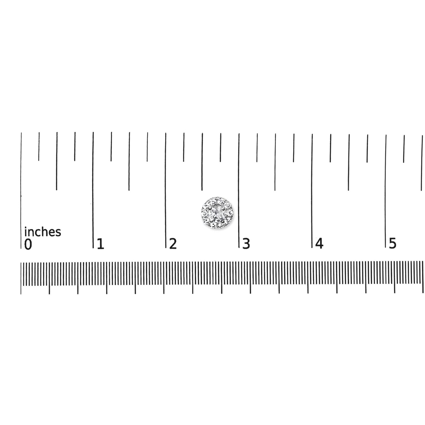 14K White Gold 1/3 Cttw Lab-Grown Diamond Halo Stud Earring (F-G Color, VS1-VS2 Clarity)-4