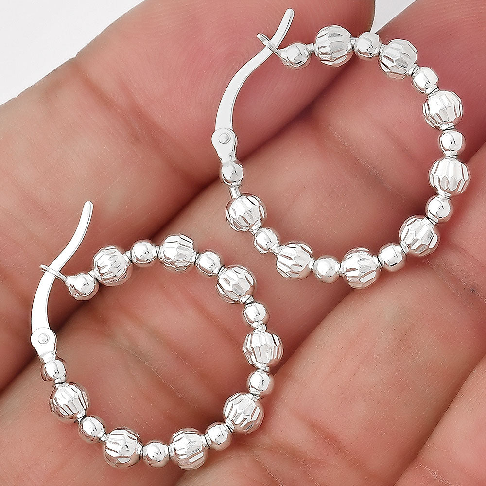 Beaded Hoop Earrings DGE1031-0