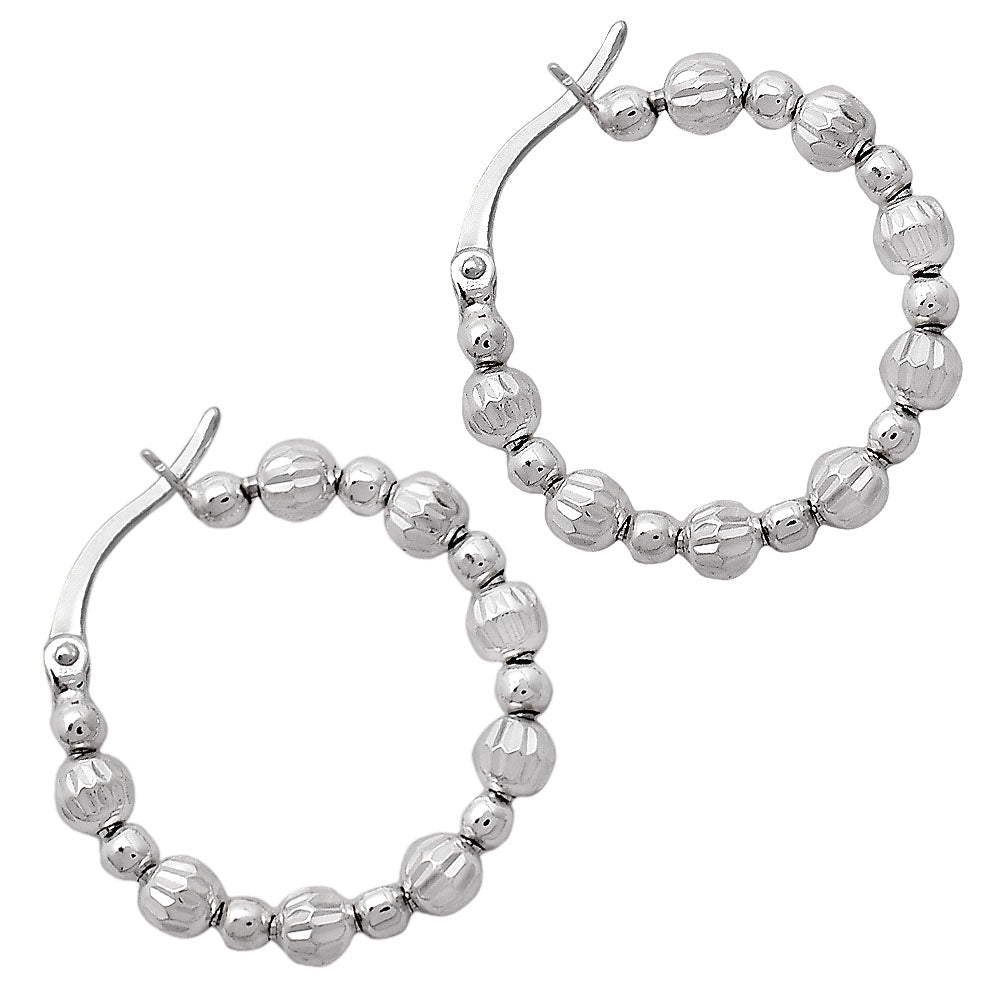 Beaded Hoop Earrings DGE1031-3