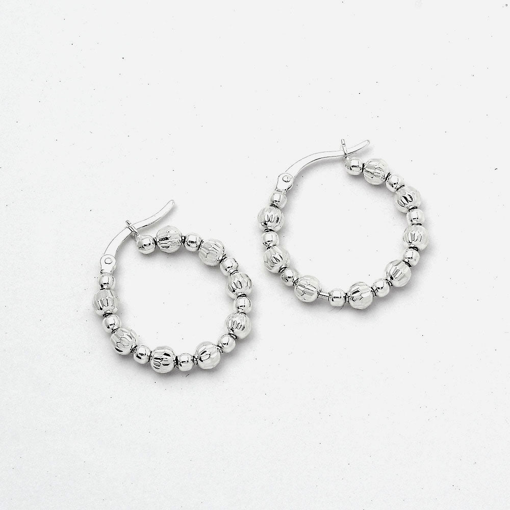 Beaded Hoop Earrings DGE1031-4