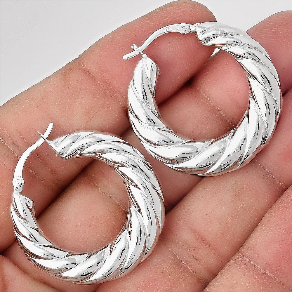 Twisted Hoop Earrings DGE1040-0