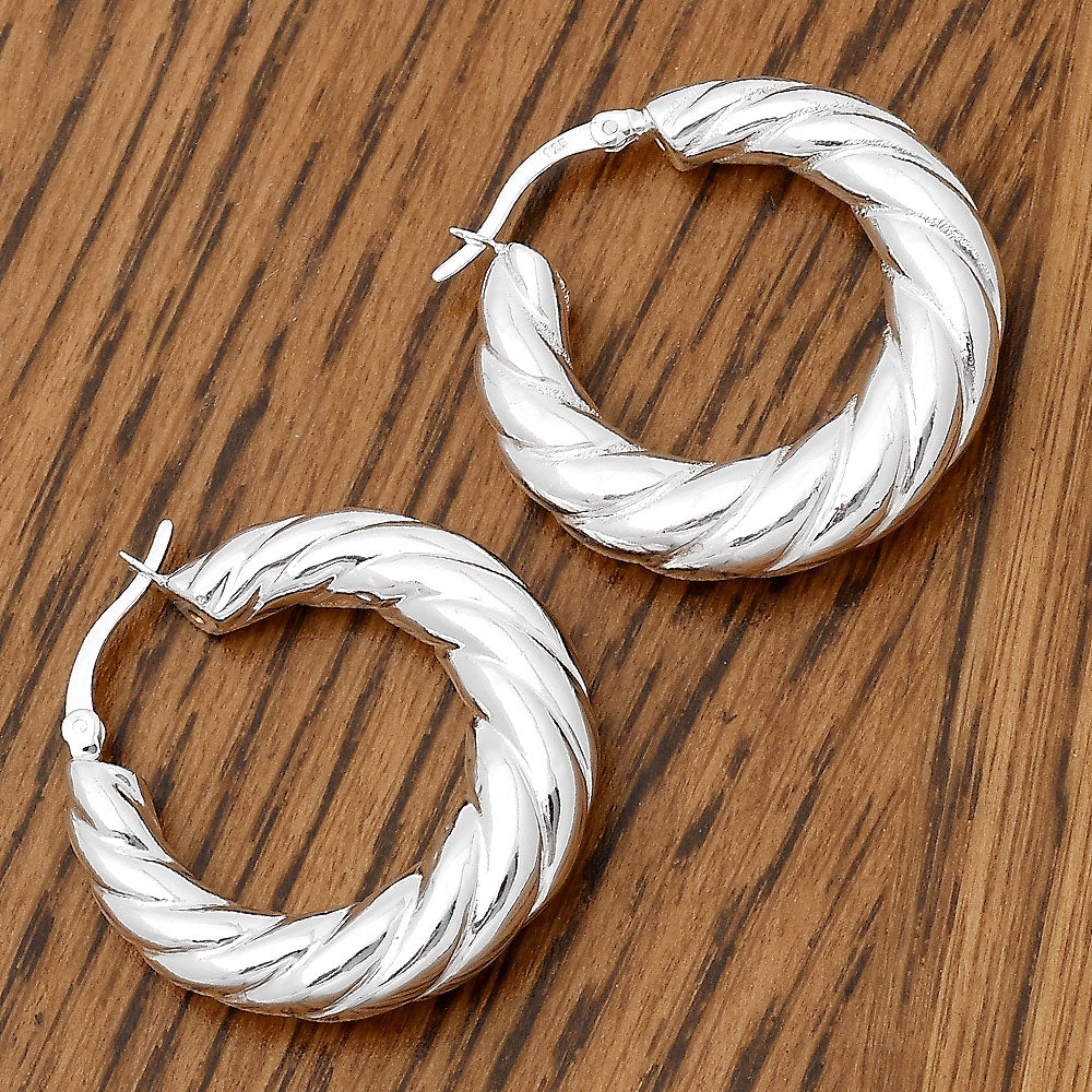 Twisted Hoop Earrings DGE1040-2