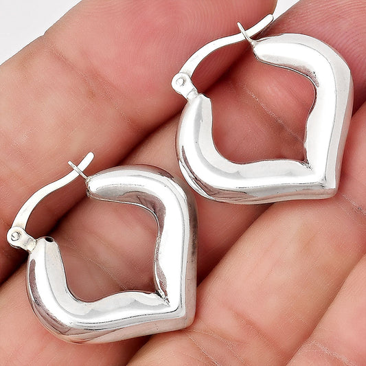 Italian Design Thick Hoop Earrings DGE1041-0