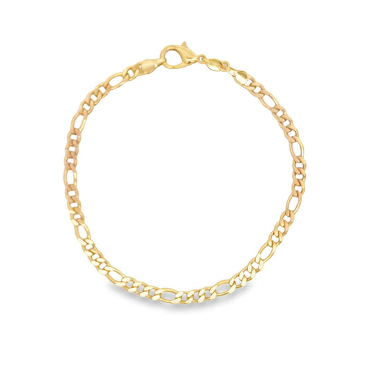 Figaro 4mm Link Chain Anklet (E52)-0