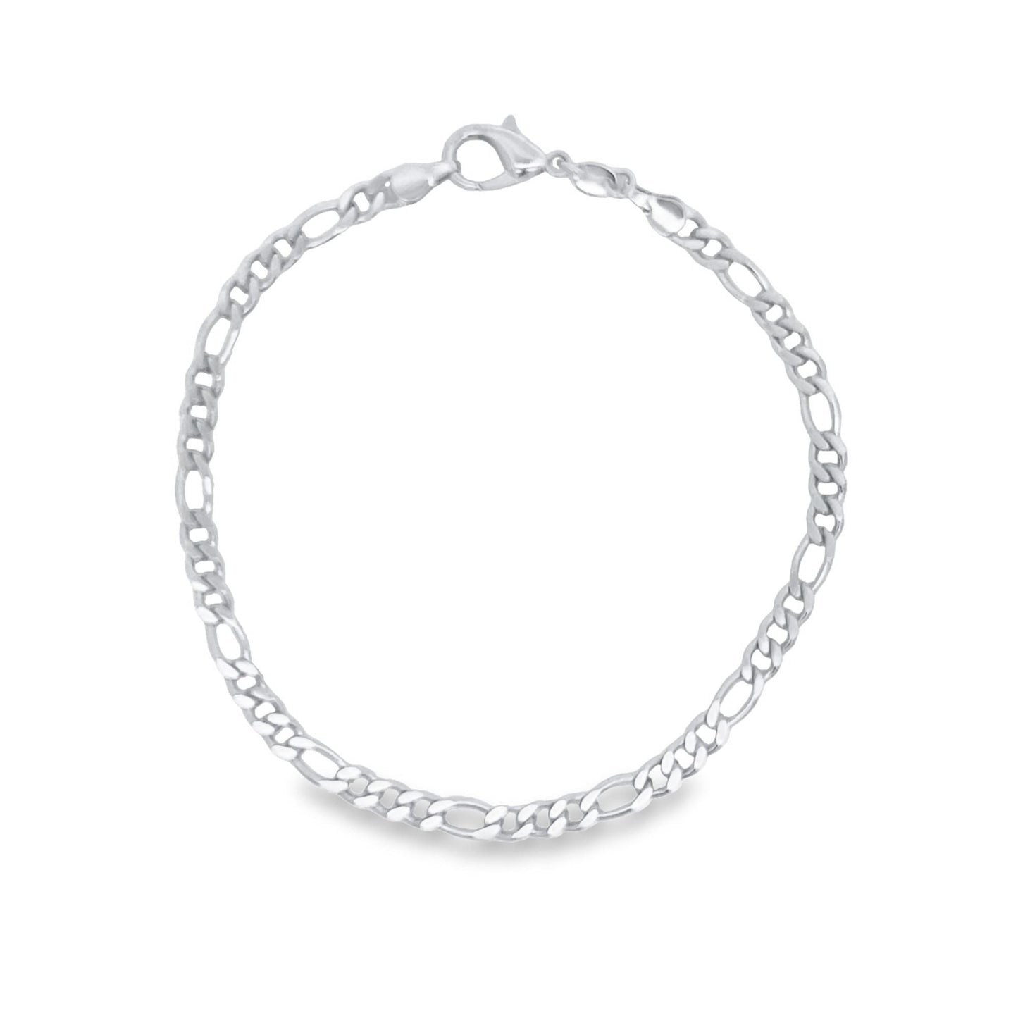Figaro 4mm Link Chain Anklet (E52)-1