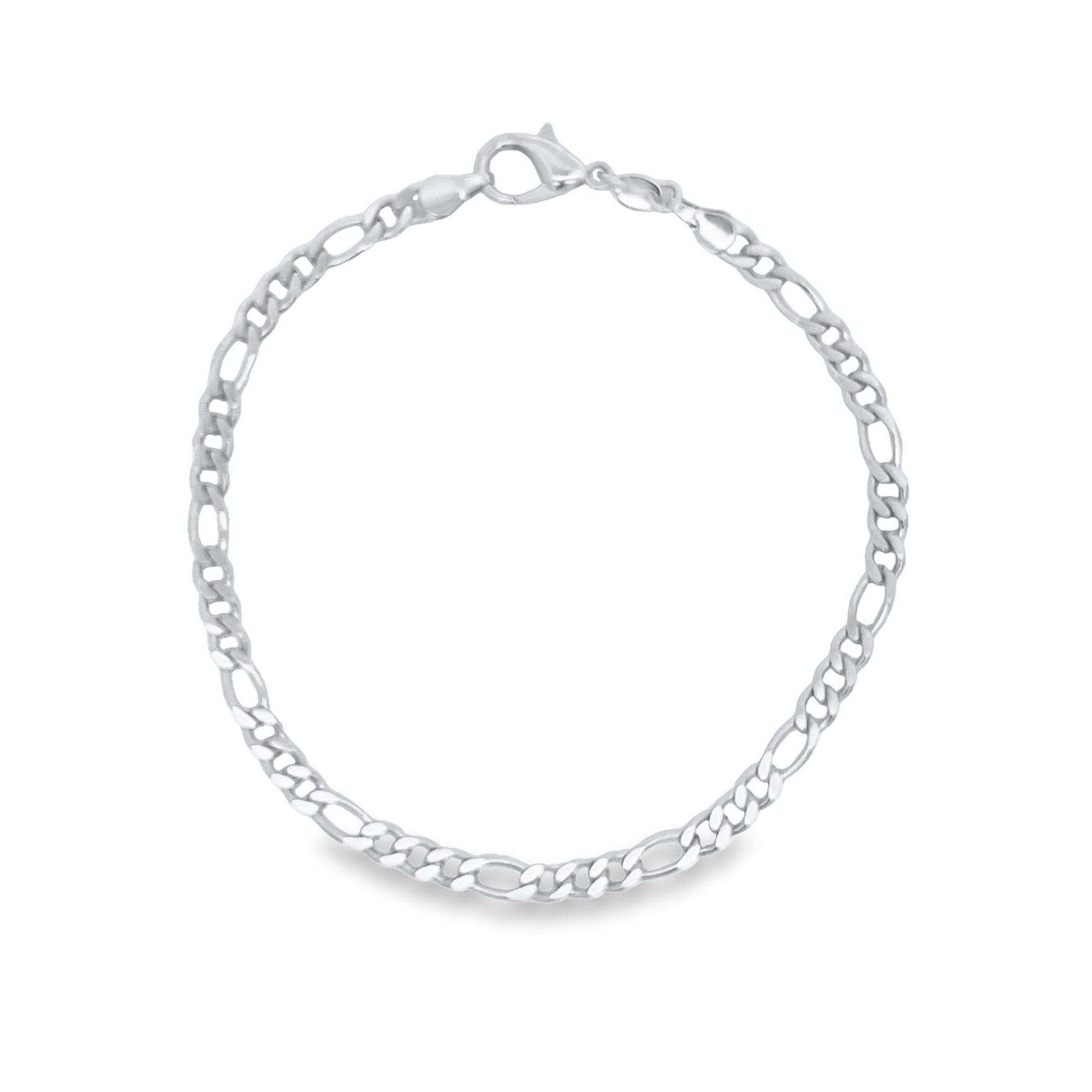 Figaro 4mm Link Chain Anklet (E52)-1