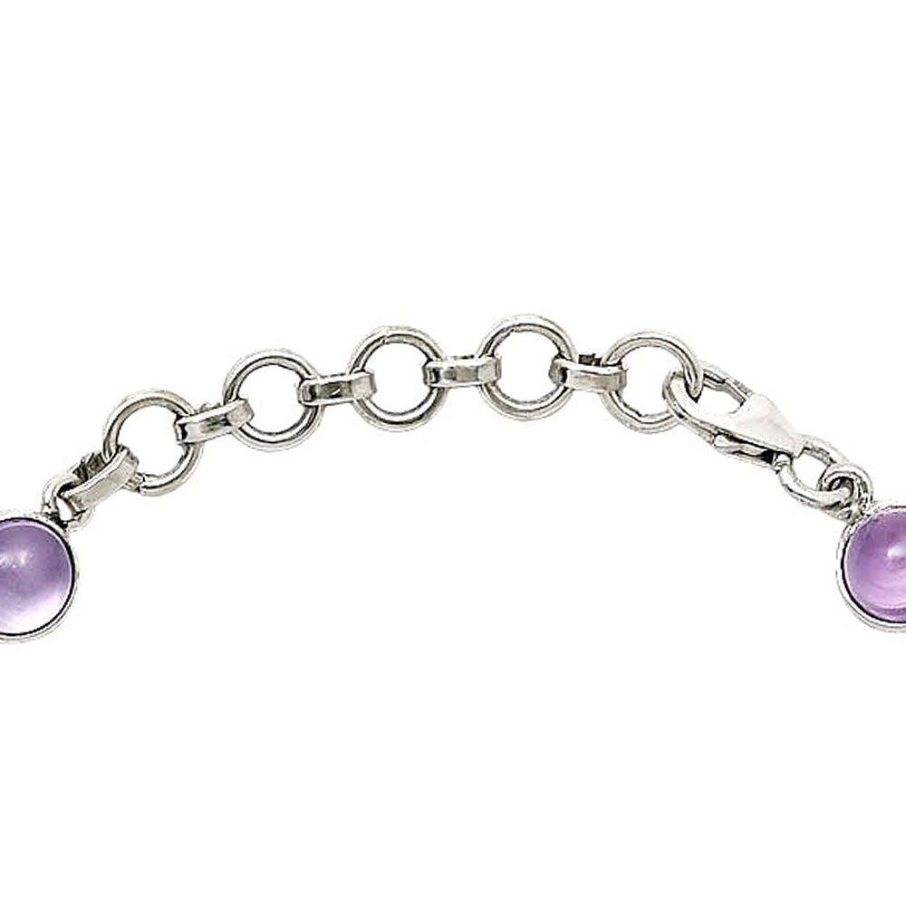 Natural Amethyst Cab - Brazil Bracelet B-1001 SDB5027-1