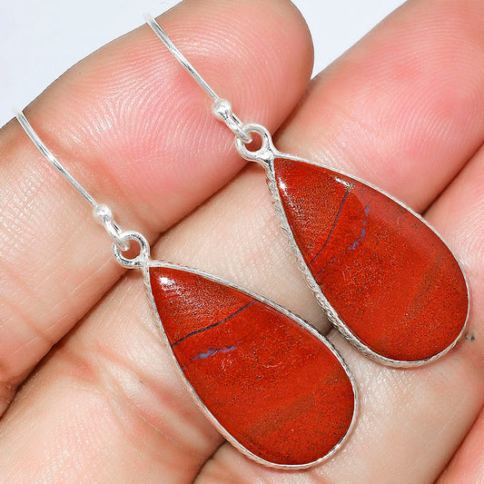 Natural Red Moss Agate Earrings E-1001 SDE59230-0