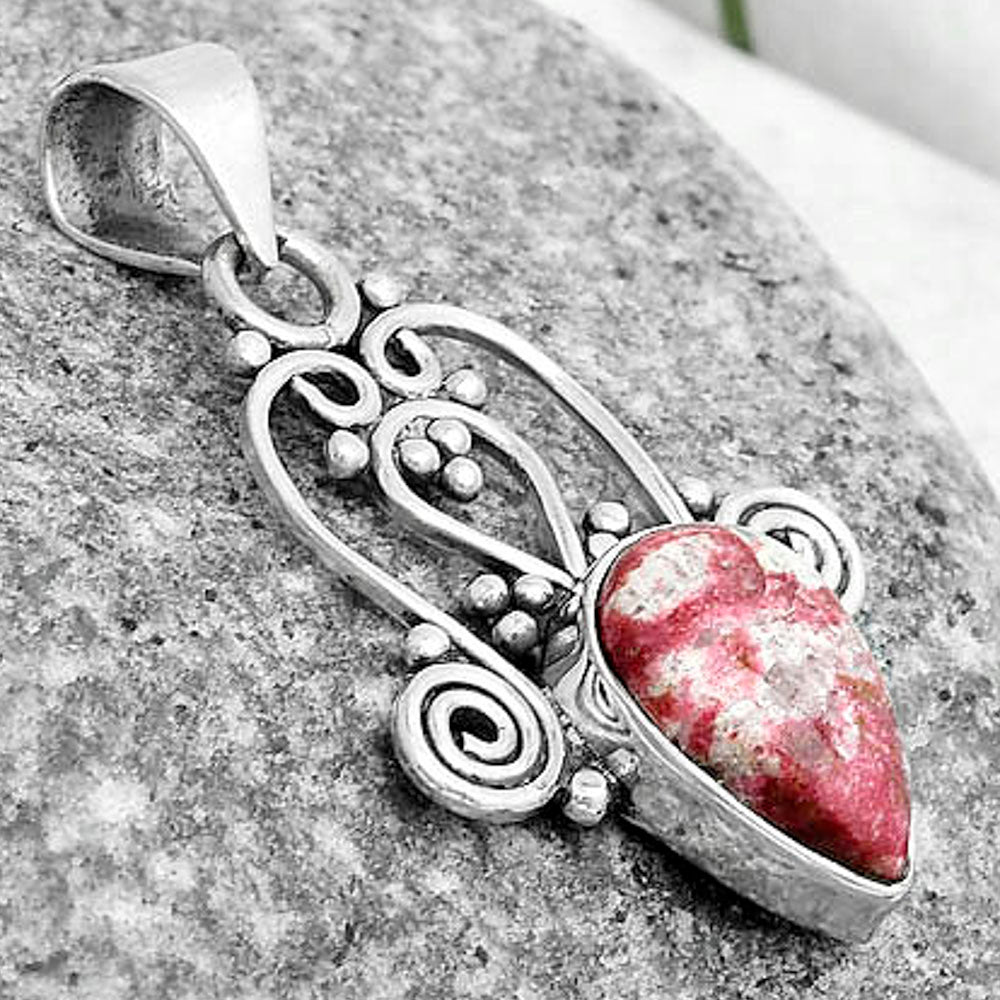 Natural Pink Thulite - Norway Pendant P-1553 SDP121796-2