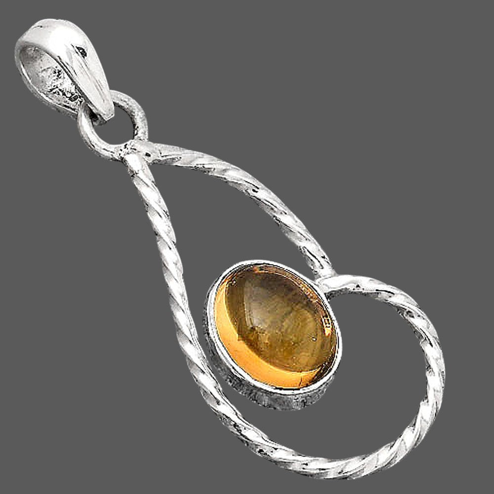 Natural Citrine Cab Pendant P-1003 SDP154958-2