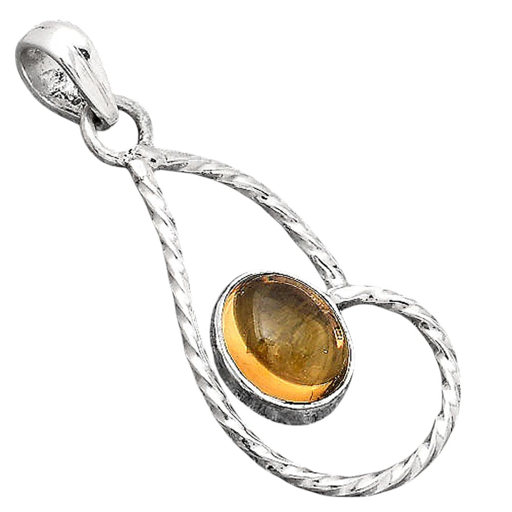 Natural Citrine Cab Pendant P-1003 SDP154958-1