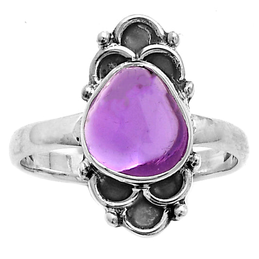 Natural Amethyst Cab - Brazil Ring size-7 R-1104 SDR174465-0