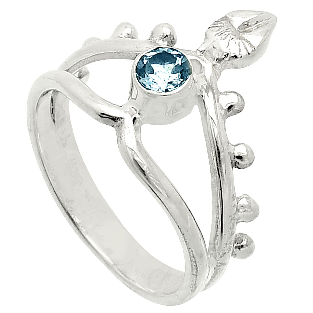 Natural Sky Blue Topaz Ring size-6.5 R-1467 SDR236760-1