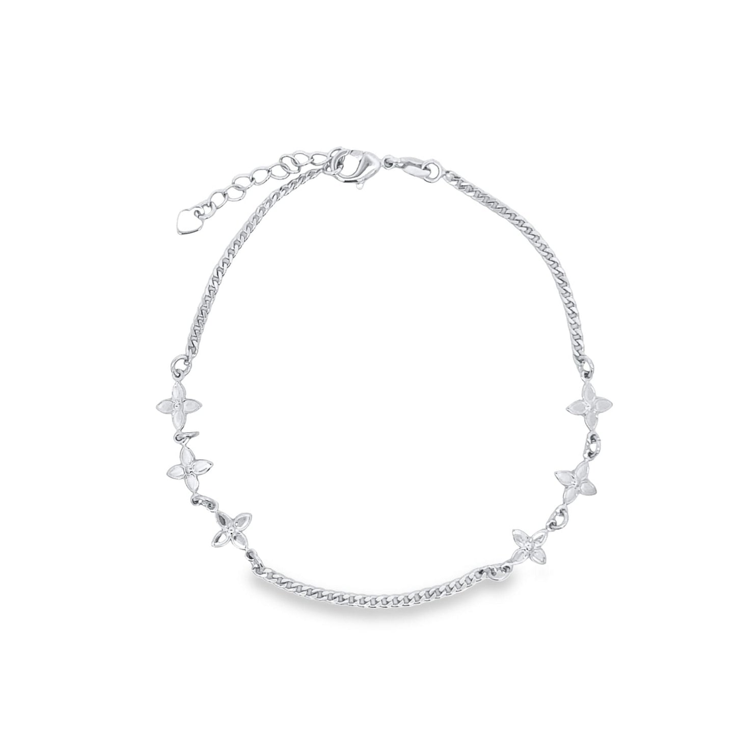 Flower Shaped Charm Anklet (E218)-1