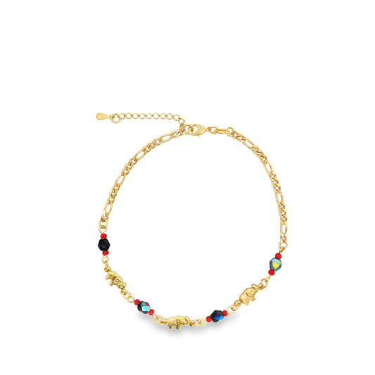 Elephant Azabache Charms Anklet-0