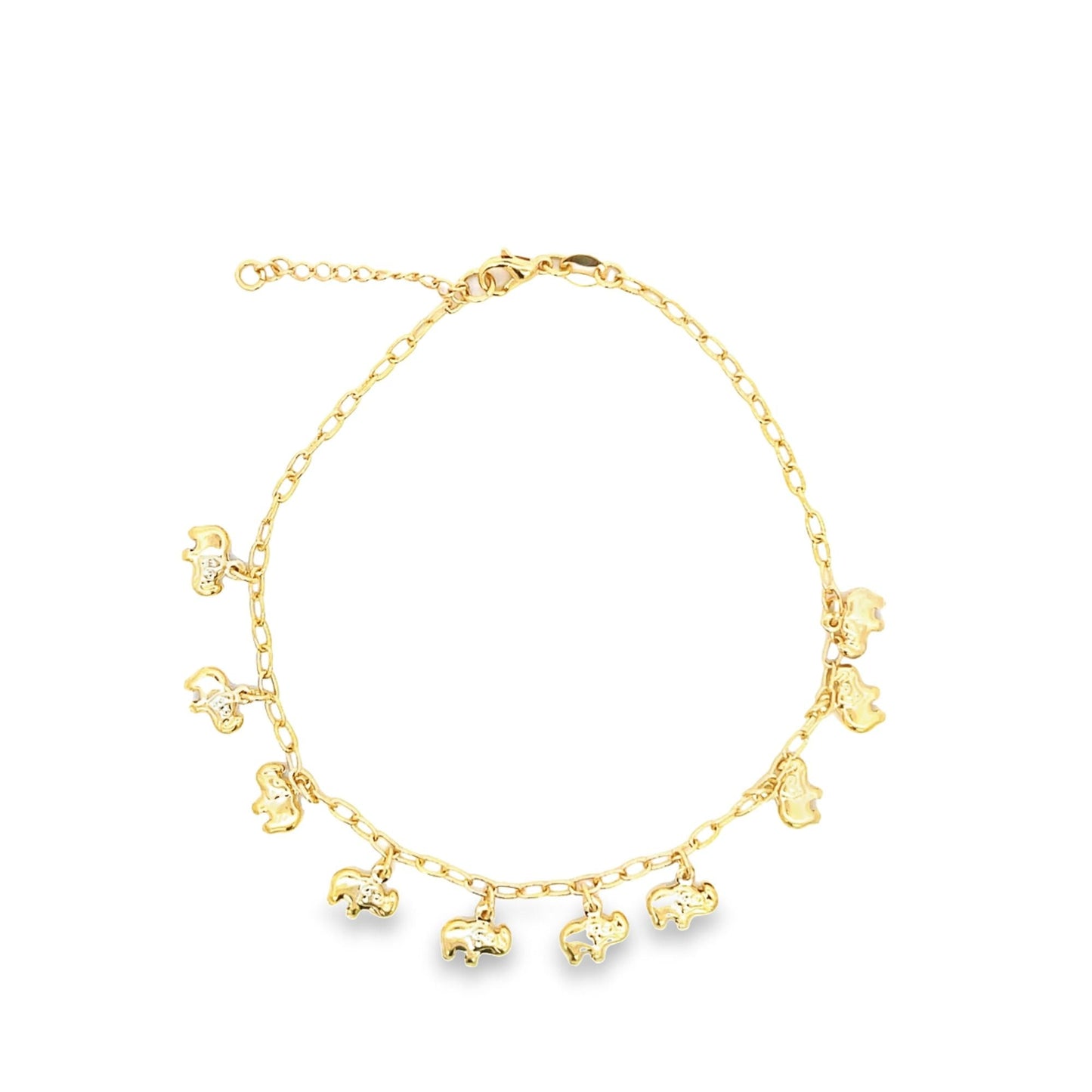 Elephant Charm Anklet (E133)-0