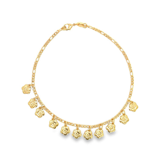 Flower Charm Anklet (E2)-0