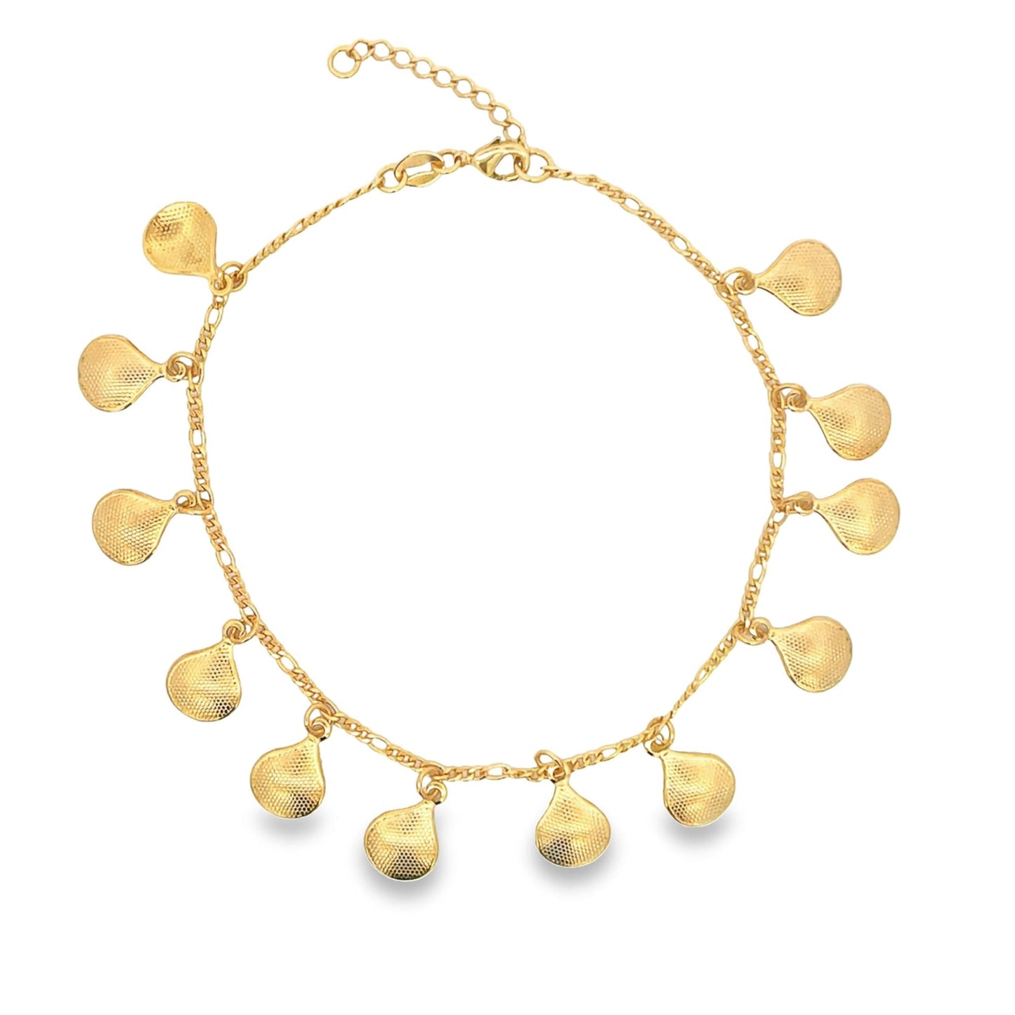 Textured Charm Anklet (E93)-0