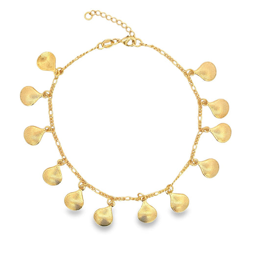 Textured Charm Anklet (E93)-0