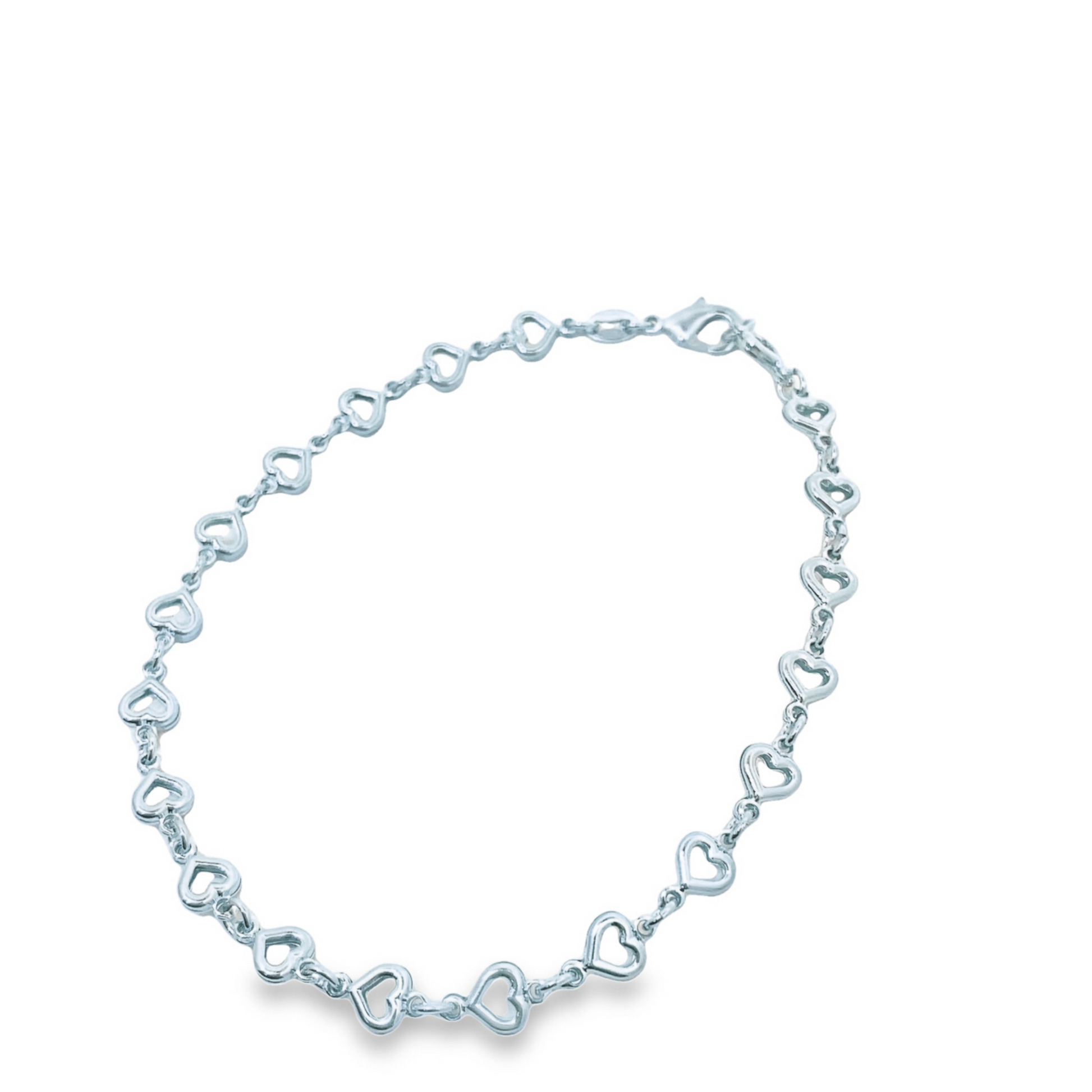 18K Gold Filled Heart Charm Anklet (E11)-1