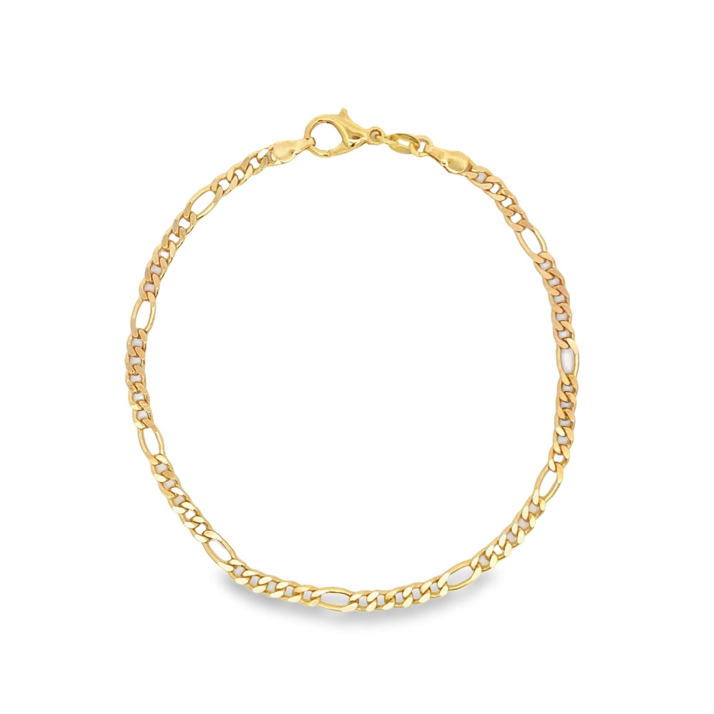3mm Figaro Chain Anklet (E44)-0