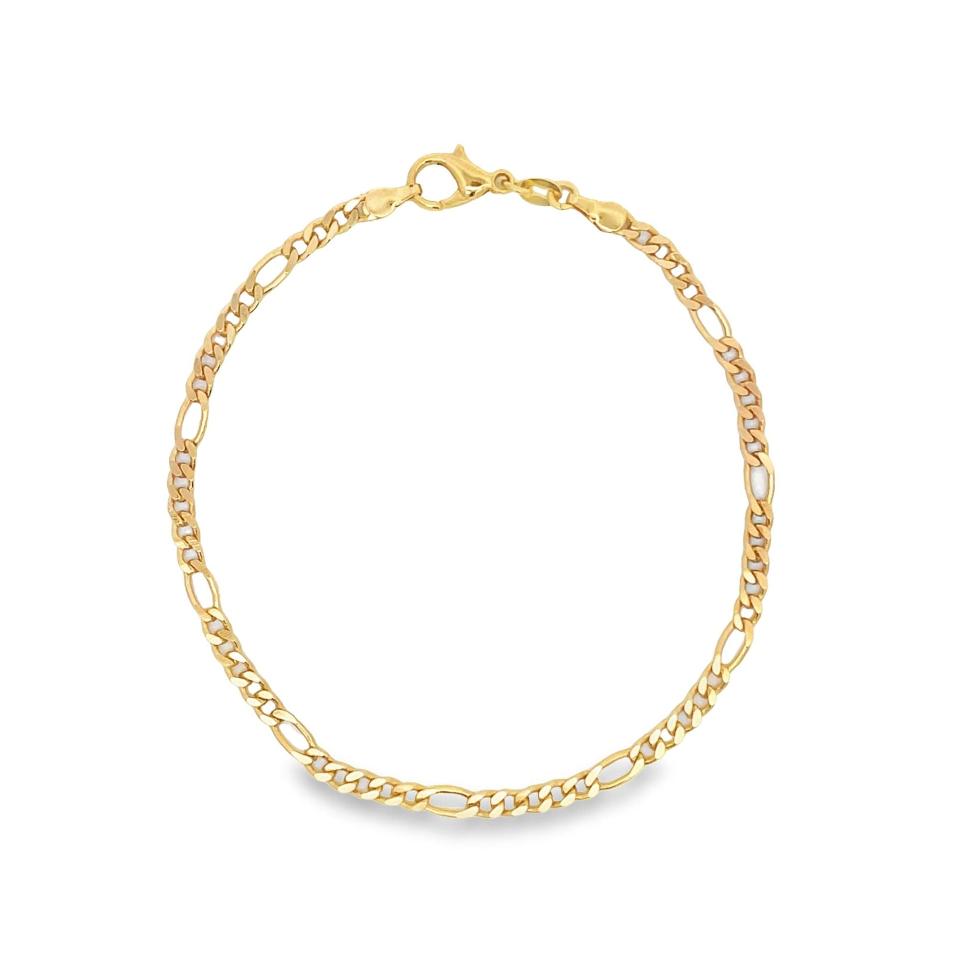 3mm Figaro Chain Anklet (E44)-0